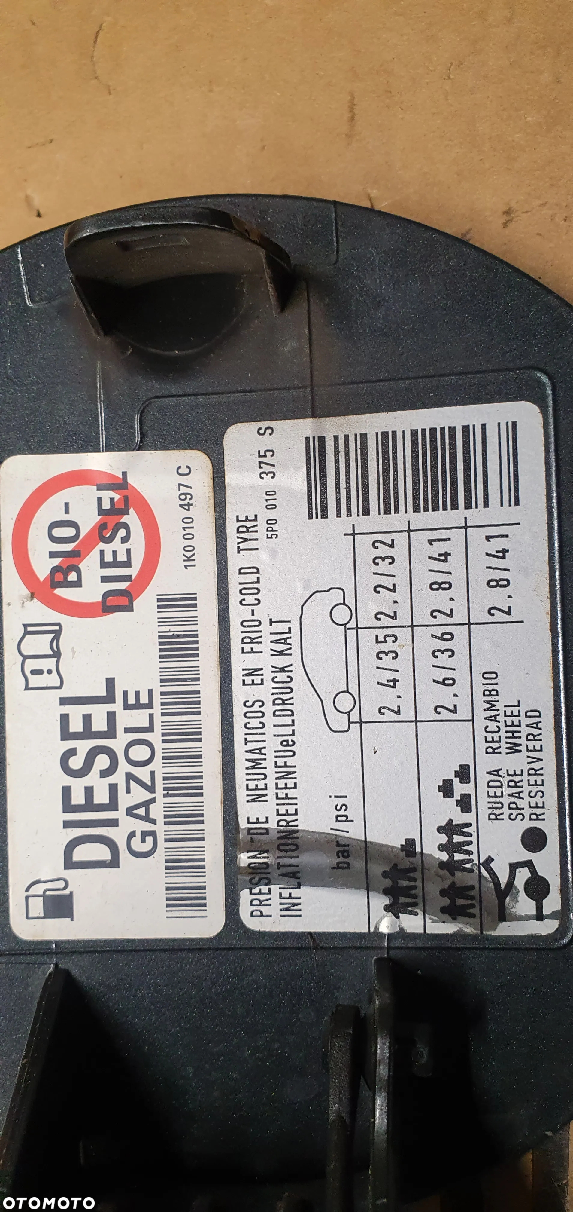 Klapka wlewu paliwa Seat Leon II LW7Z 1P0809905 - 6