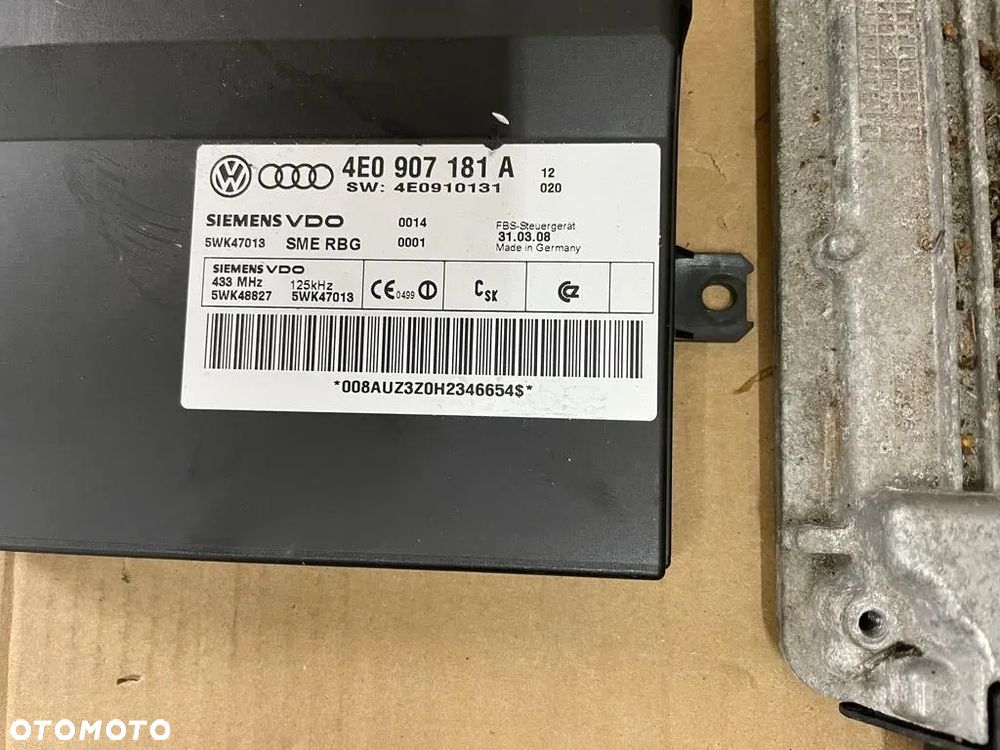 AUDI A8 D3 3.0 TDI ZESTAW DO ODPALENIA 4E0907181A 4E0910402E - 3
