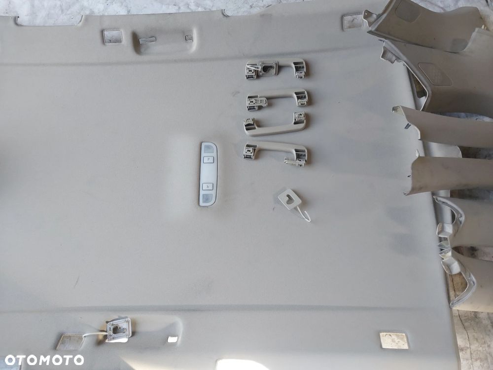 Podsufitka dach jasna beż beżowa Audi A6 C6 Avant Kombi s-line osłona słupka słupków przysłonki lampka kabiny KOMPLET - 7