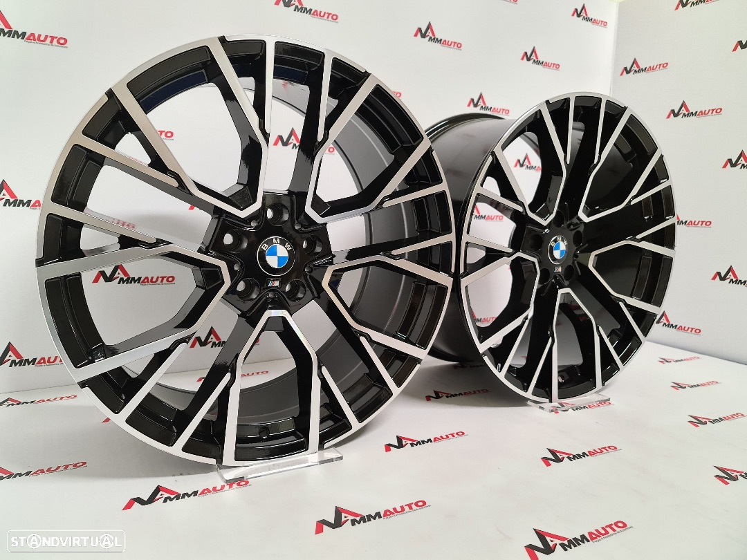 Jantes Look BMW X5 Competition 809M Preto Polido 21 - 2