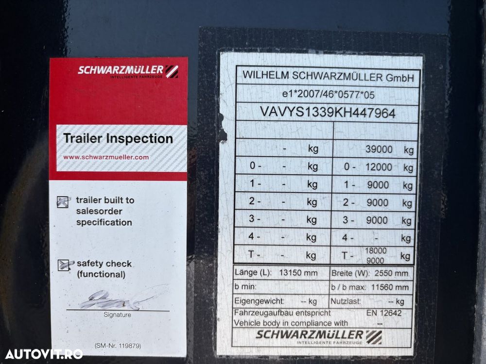 Schwarzmuller Transport busteni, 10 perechi racoante, factura externa - 10