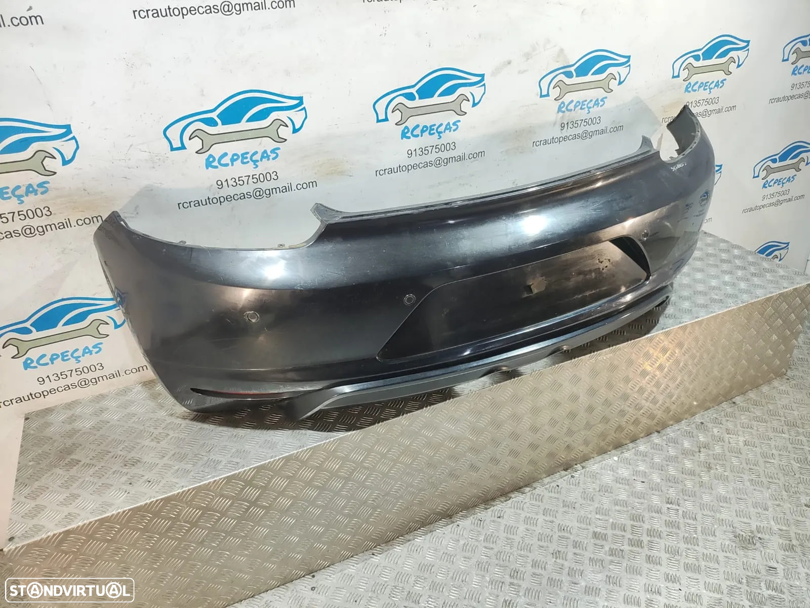 Parachoques Traseiro Original VW Volkswagen Scirocco III 3 com Sensores Estacionamento - 6