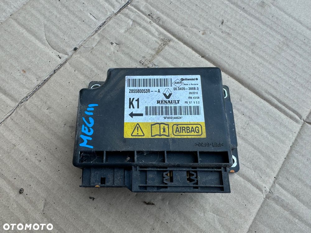RENAULT MEGANE III CC MODUŁ SENSOR AIRBAG 285580053 - 1