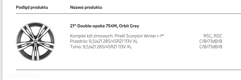 Koła do BMW X7 G07 zimowe 21 - Double-spoke 754 Orbit Grey runflat - 6