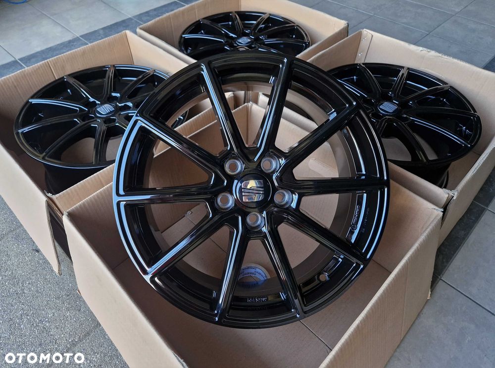 Alufelgi 17 5x112 Seat Leon Ateca Toledo Exeo Altea Tarraco Czarne 70# - 4
