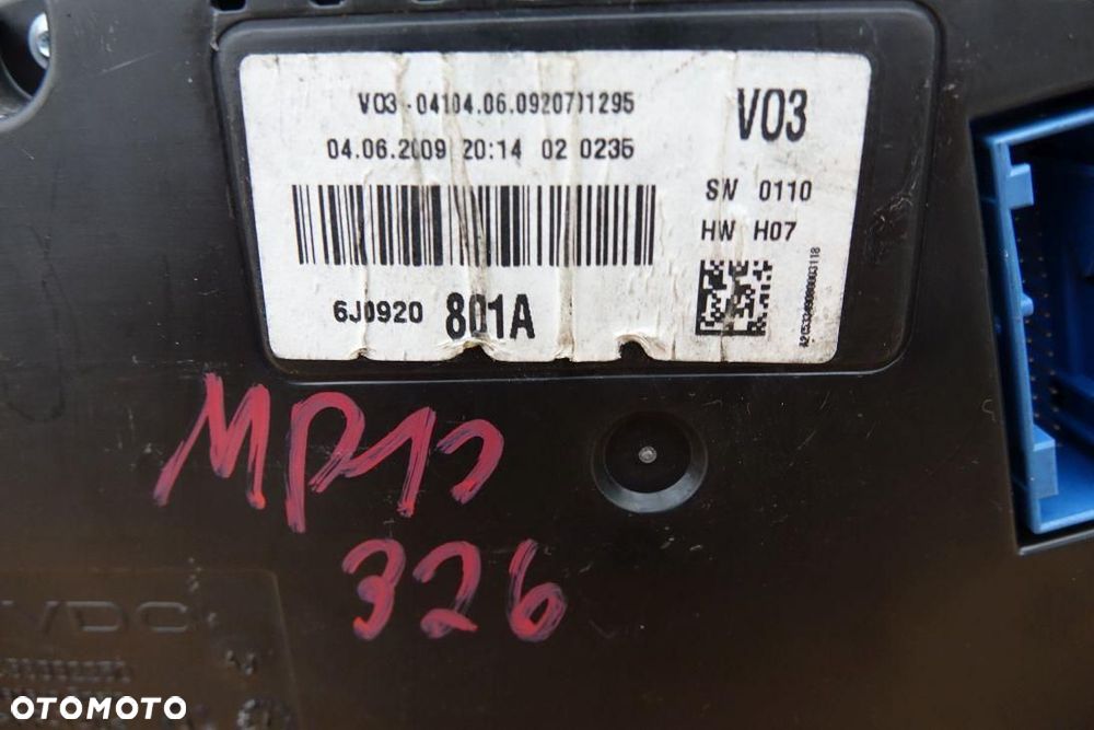 LICZNIK ZEGARY EUROPA SEAT IBIZA 6J0920801A - 3
