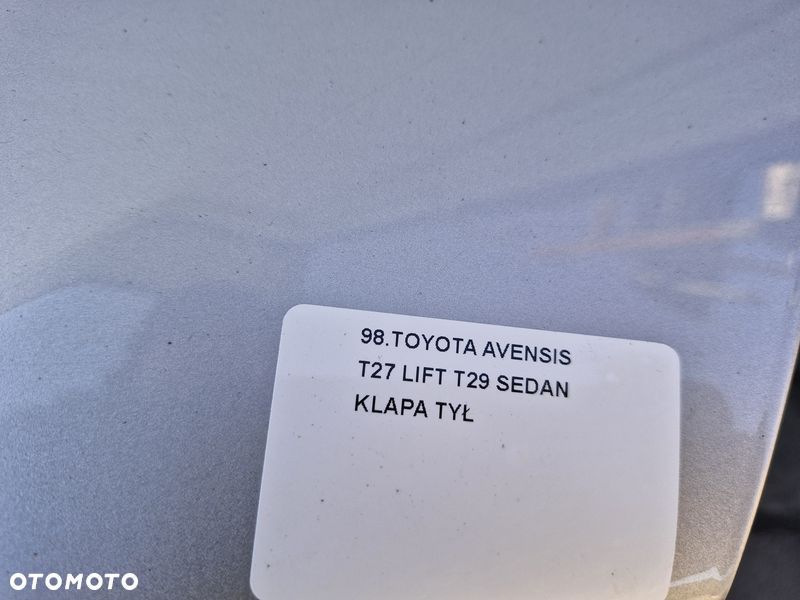 TOYOTA AVENSIS T27 LIFT T29 SEDAN KLAPA BAGAŻNIKA TYŁ TYLNA 1F7 - 6