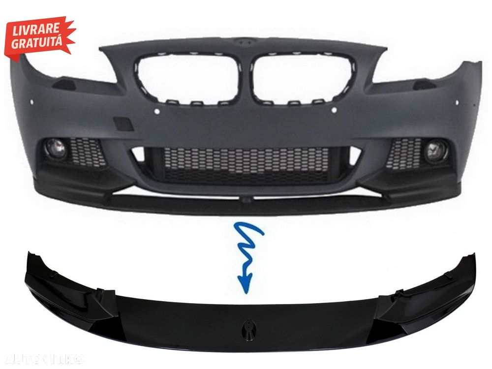 Prelungire Bara Fata BMW Seria 5 F10 F11 (2011-2017) M-Performance Design Negru Lu- livrare gratuita - 1