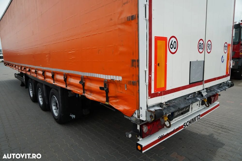 Schmitz Cargobull CORTINĂ / MEGA / PLATĂ JOSĂ / PUNTE RASĂ / ACOPERIȘ RASĂ / ACOPERIȘ RASĂ /  PRELATĂ ARMATĂ - 11