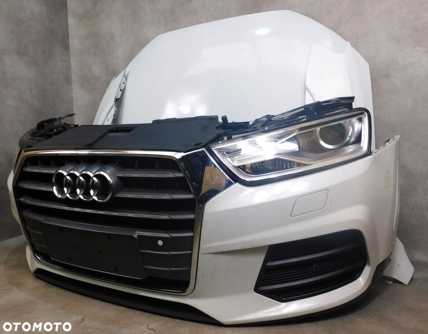 AUDI Q3 8U LIFT PRZÓD ZDERZAK LAMPY MASKA BŁOTNIKI PAS XENON - 4