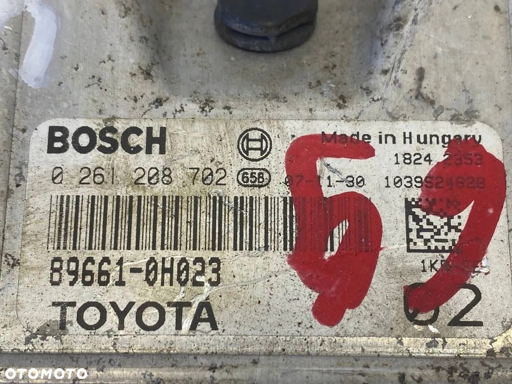 KOMPUTER STEROWNIK SILNIKA TOYOTA AYGO PEUGEOT 107 1.0 89661-0H023 - 10
