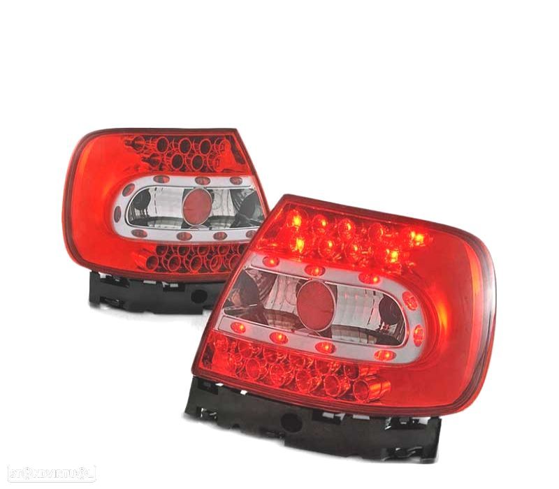 FAROLINS TRASEIROS LED AUDI A4 B5 94-00 BRANCO VERMELHO - 2