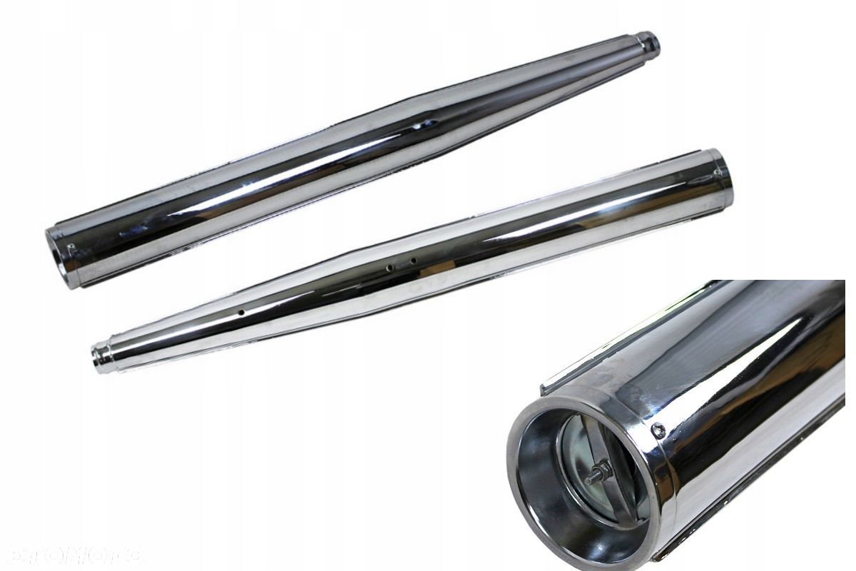 TŁUMIK TŁUMIKI WYDECH JAWA 350 6V 634 CHROM DUELLS - 1
