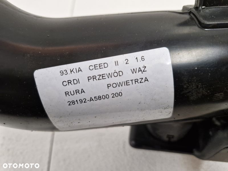 KIA CEED II 2 1.6 CRDI PRZEWÓD WĄŻ RURA POWIETRZA 28192-A5800 - 4