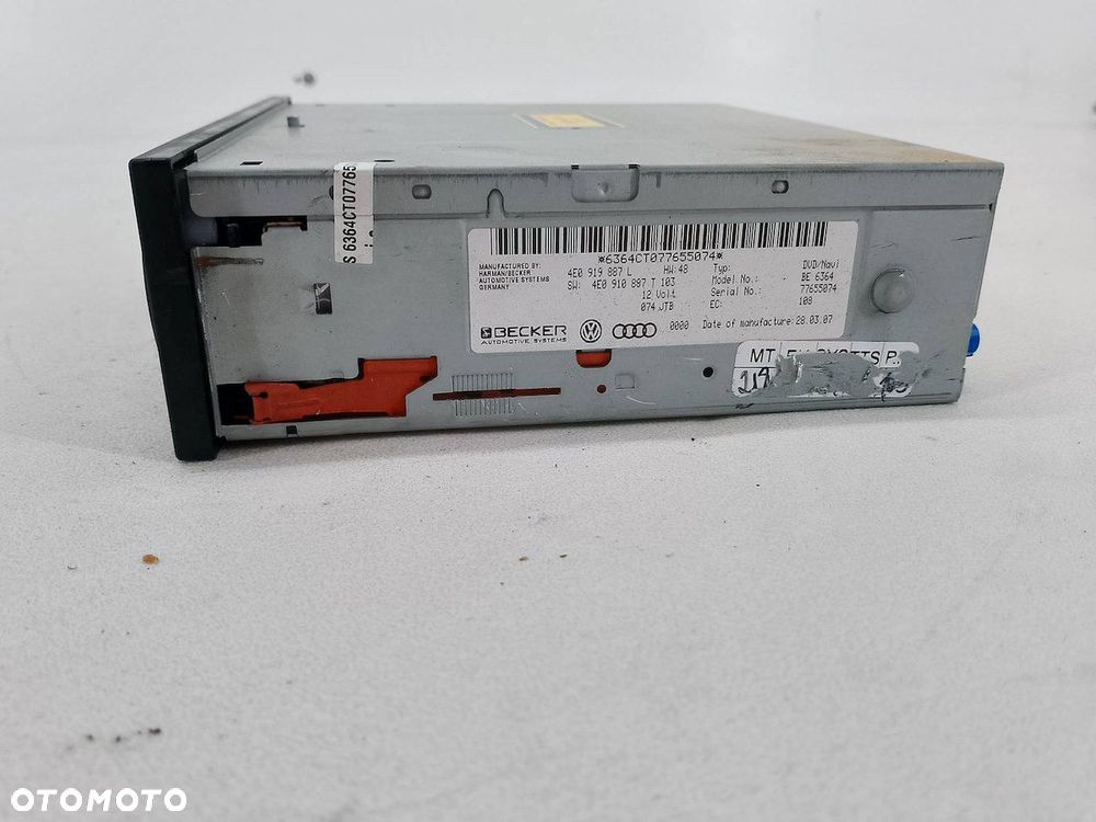 ZESTAW MUTIMEDIALNY AUDI A6 C6 4F0035541L 4E0919887L  4F1919611M 4F0919603B - 13