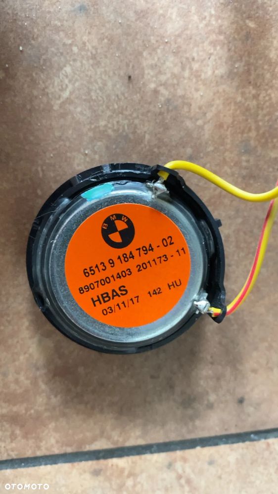 GŁOŚNIK PRZEDNICH LEWYCH DRZWI BMW 7 G11 G12 9364956 - 2