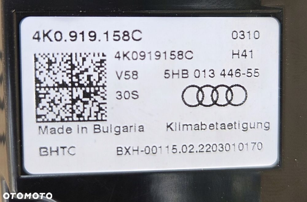 AUDI A6 A7 C8 Q7 Q8 E-TRON PANEL KLIMATYZACJI TYŁ TYLNY 4K0919158C JAK NOWY - 3