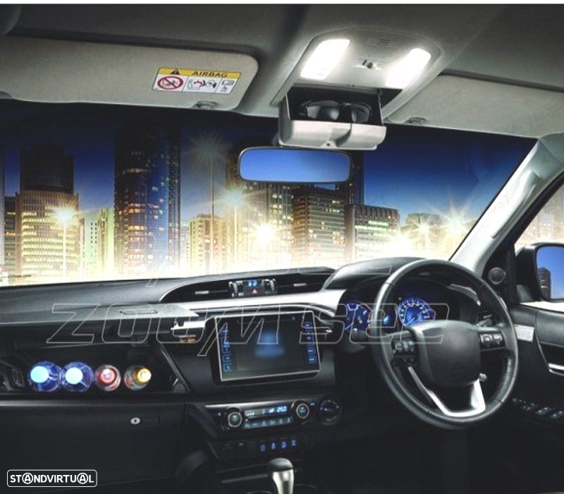 KIT COMPLETO 8 LAMPADAS LED INTERIOR PARA TOYOTA HILUX MK8 MKVIII 15- - 2