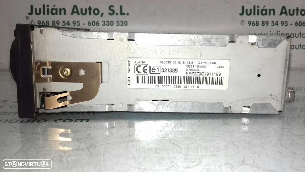 SISTEMA AUDIO / RADIO CD SEAT CORDOBA 2003 - 11