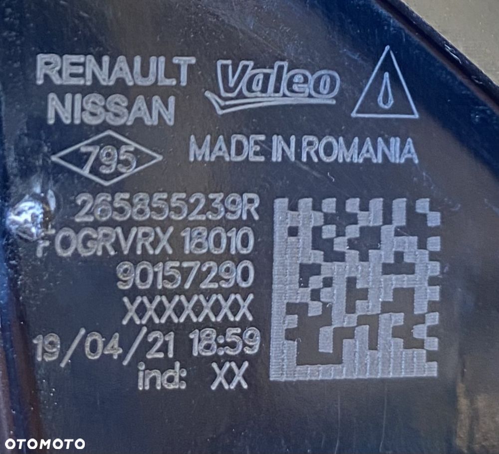 RENAULT CAPTUR II ORYGINALNA LAMPA TYLNA LEWA COFANIA LEWY TYŁ ZDERZAKA TYLNEGO 265855239R Wwa - 7