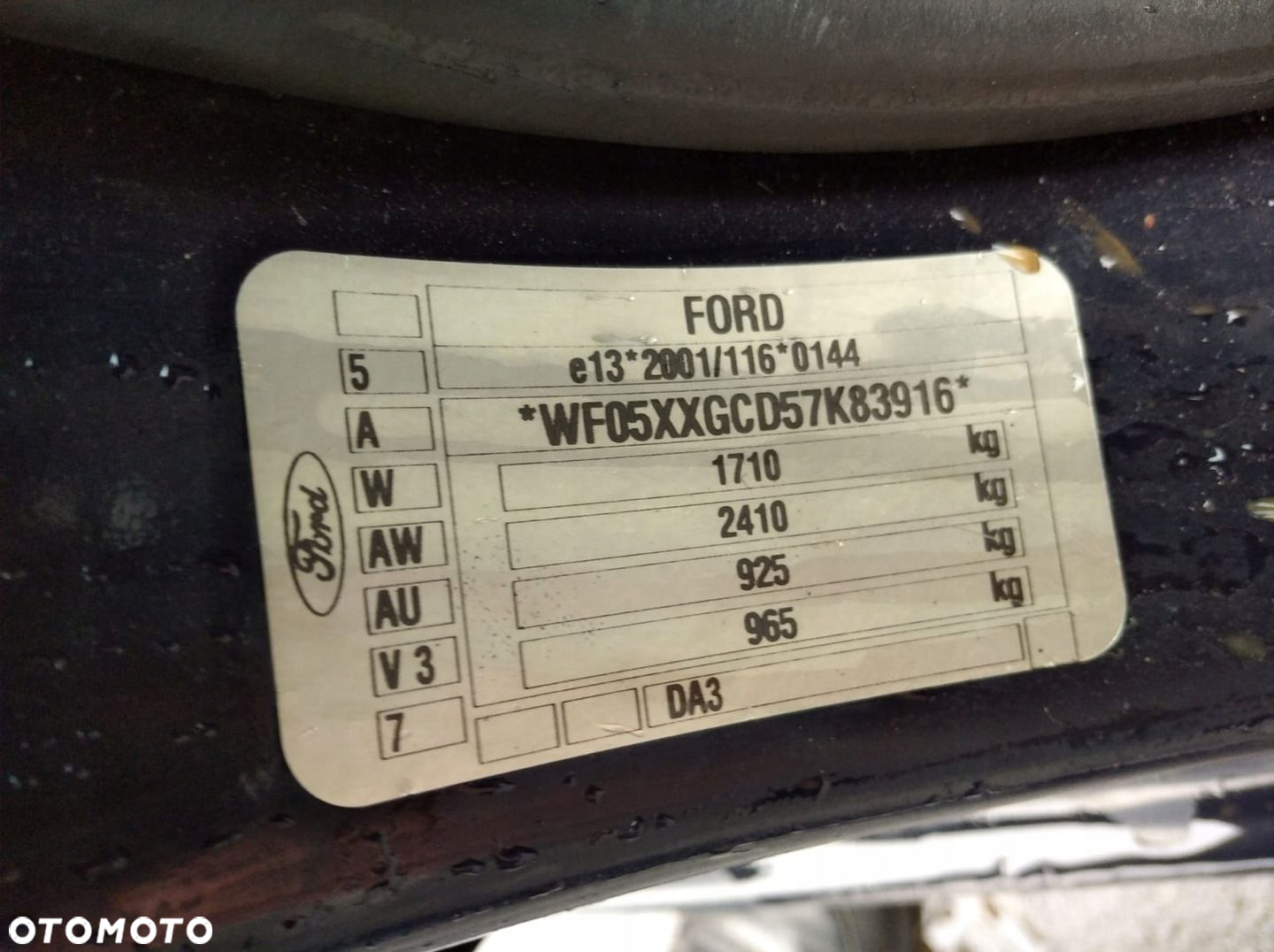 FORD FOCUS II MK2 1.4 B SILNIK ASDA ASDB 80 KM FUSION FIESTA MK6 MAZDA 2 DY - 13