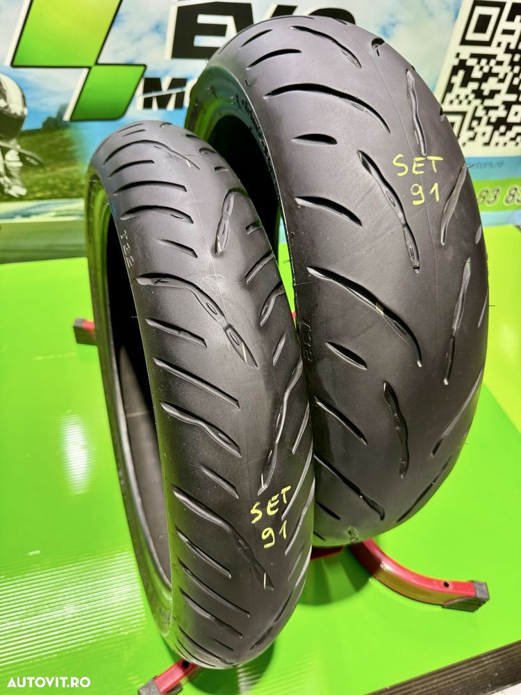 Set Anvelope Moto 120 70 17 si 180 55 17 Bridgestone T32 touring Set91 - 1