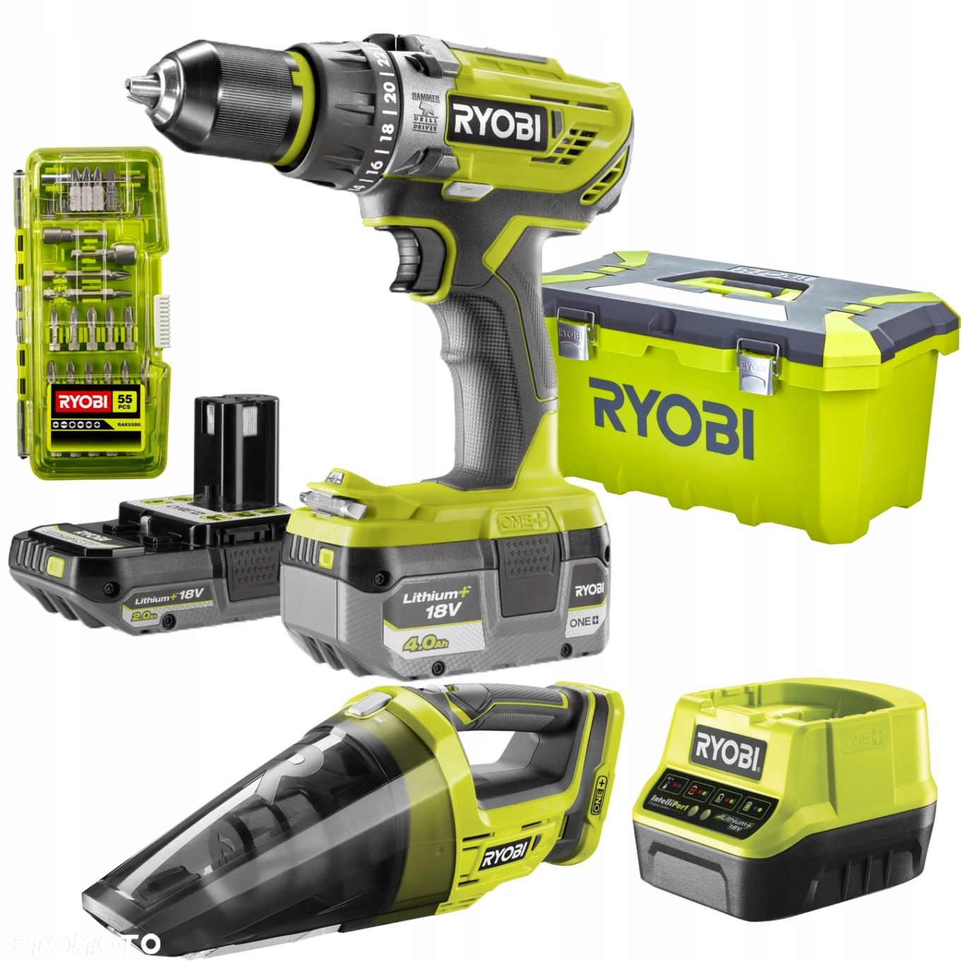 RYOBI WIERTARKA WKRETARKA 18V 4Ah 2Ah ODKURACZ - 15