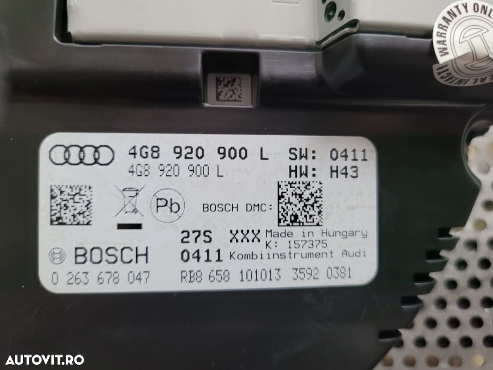 Ceasuri Bord Audi A6 4G C7 Diesel Volan Stanga An 2012-2018 - 5