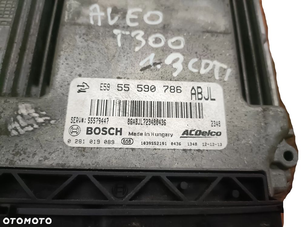 CHEVROLET AVEO T300 11-14 1,3 CDTI KOMPUTER STEROWNIK BOSCH 0281019089 * - 2
