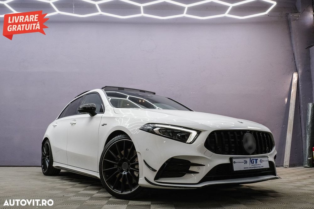 Lip Bara Fata Mercedes A-Class W177 V177 (04.2018-2022) A35 Design Editia Neagra- livrare gratuita - 9