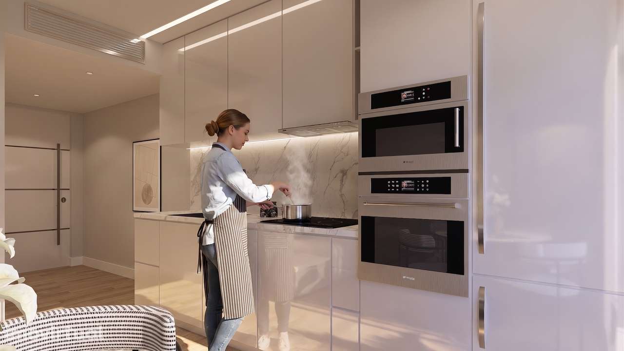 T1 Novo varanda e garagem em condominio com jardim - Grande imagem: 4/48