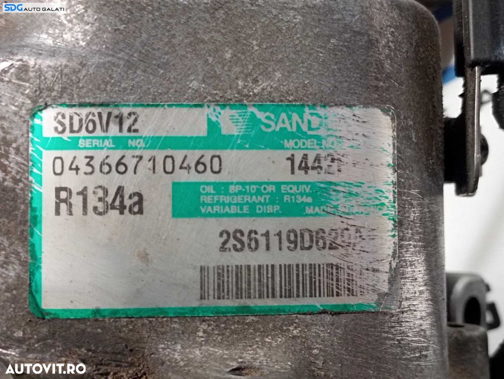 Compresor AC Clima Ford Fusion 1.4 TDCI 2002 - 2008 Cod 2S6119D629A SD6V12 [M4570] - 6