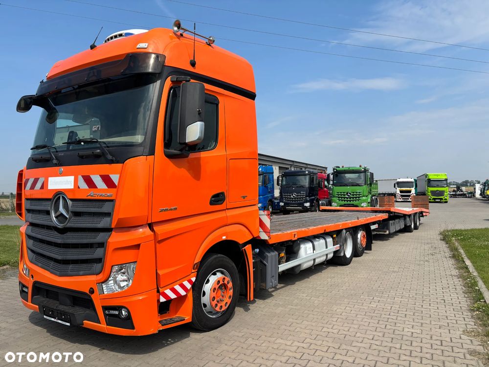 Mercedes-Benz Actros 2645 6x2 kabina Big Space, SOLO STAR z przyczepą POLKON zestaw niskopodwoziowy , laweta , autoholowanie, transport pojazdów , transport maszyn, pojazd do transortu słomy, mega, lowdeck, cały na poduszkach w bardzo dobrym stanie z Niemiec - 1