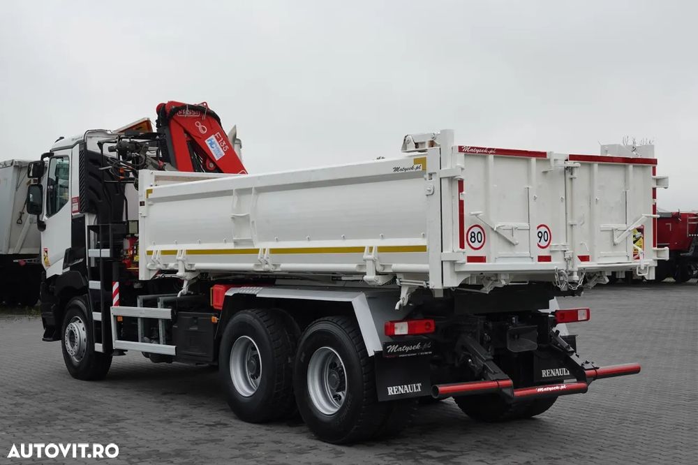 Renault C 380 / 6x4 / TIPPER 3 LATE + HDS FASSI F135 / HYDROBRA / EURO 6 / RADIO CONTROL / ROTATOR / BORDMATIC - 10