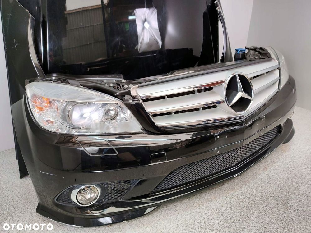 MERCEDES C W204 ZDERZAK AMG MASKA BŁOTNIK LAMPY BI XENON CHŁODNICE PAS - 2