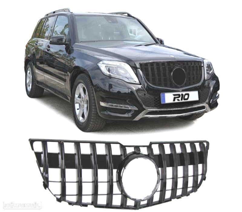 GRELHA FRONTAL MERCEDES GLK X204 08-12 LOOK AMG PRETO BRILHANTE - 1