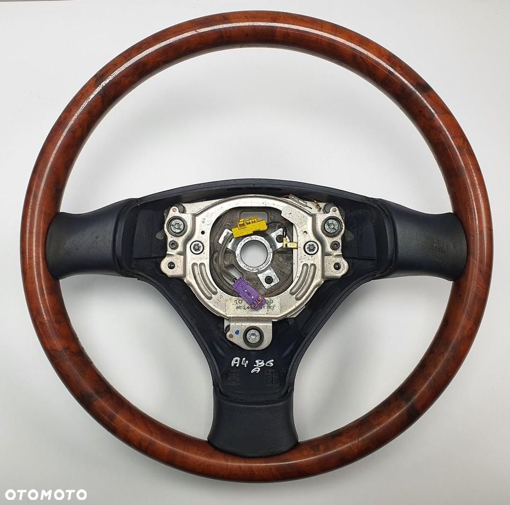 KIEROWNICA DEKOR DREWNO AUDI A4 B6 8N0124B - 1