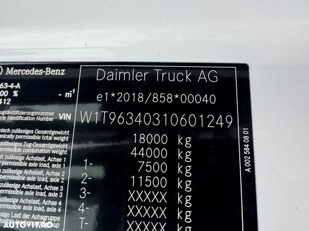 Mercedes-Benz 4xACTROS 1851, BigSpace, finantare externa, factura externa, tacho G2V2 - 30