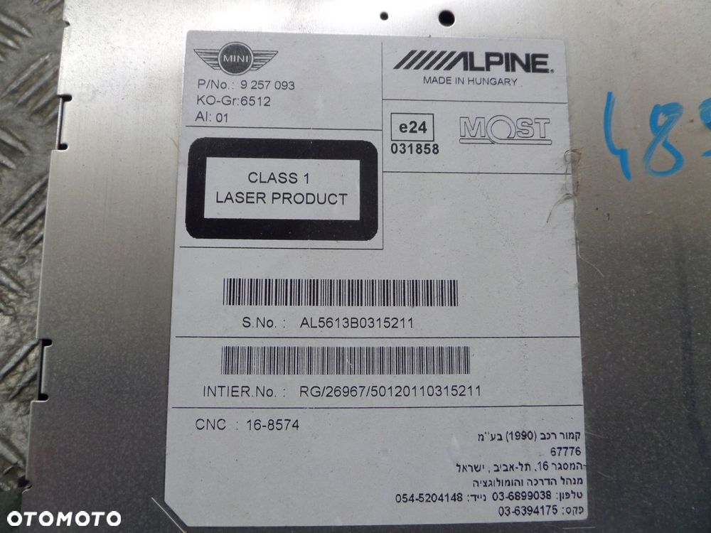 mini r55 r56 r57 radio nawigacja gps 9257093 - 5