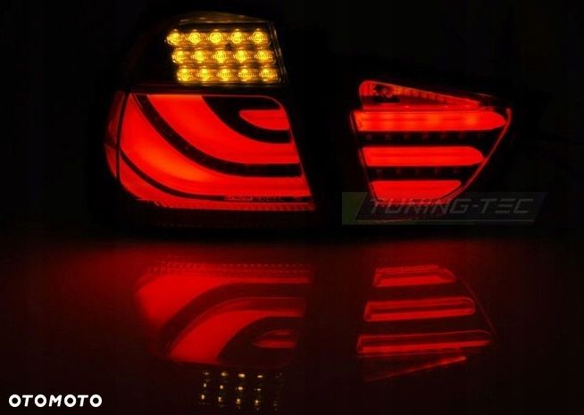 Lampy tyl L+R Led Neon Tuning Black Smoke Bmw 3 e90 sedan Lift Lci 2008-12 - 3