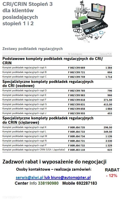 Dci 700 Bosch 0 683 725 001 tester wtryskiwaczy Kodowanie - 28