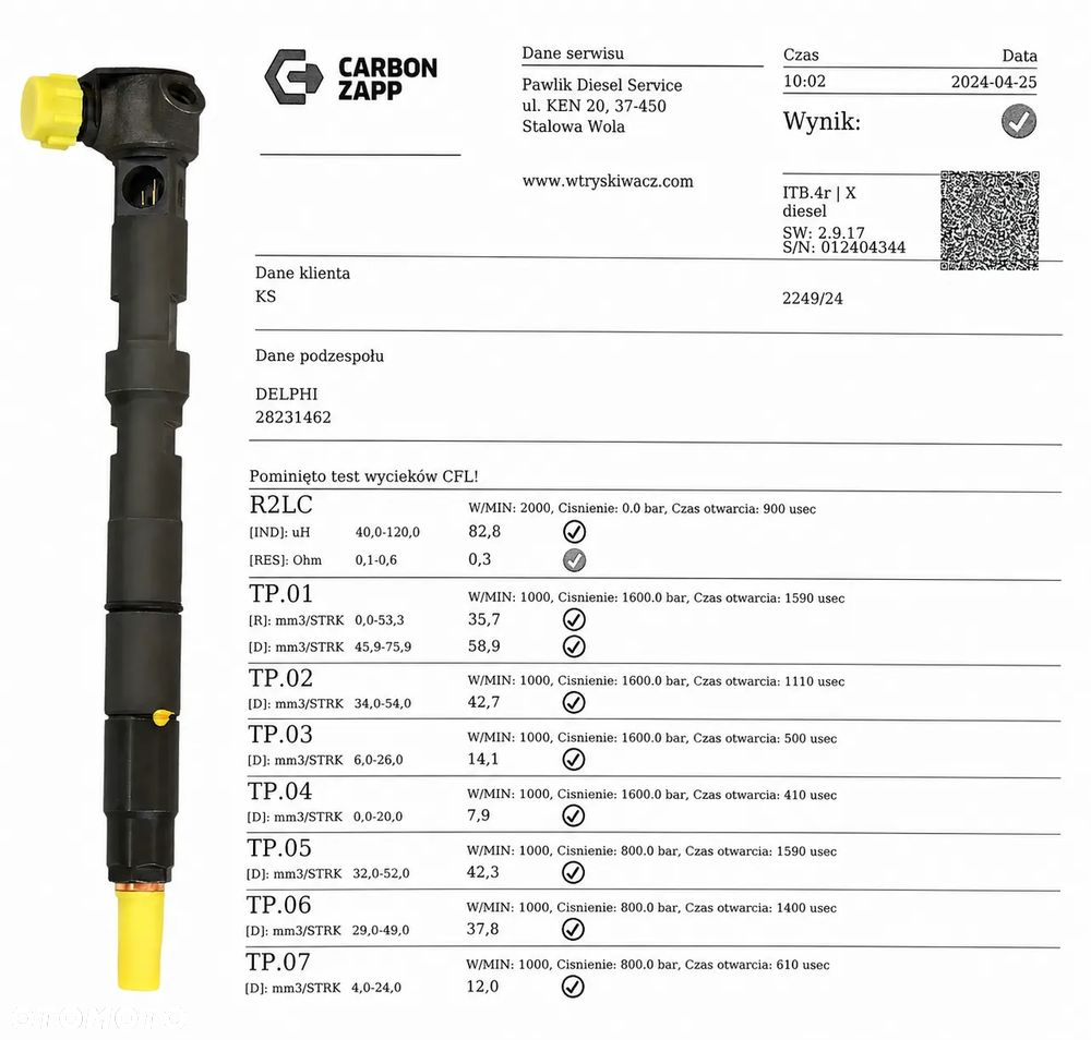 Wtryskiwacz Delphi VAG  VW SEAT SKODA  1.2 TDI 28231462 - 4