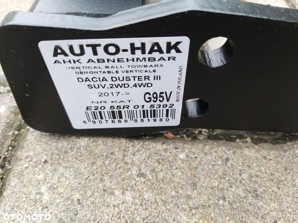 HAK DACIA DUSTER III AUTOMAT VERTICAL SUV, 2 WD, 4WD od 2017- - 2