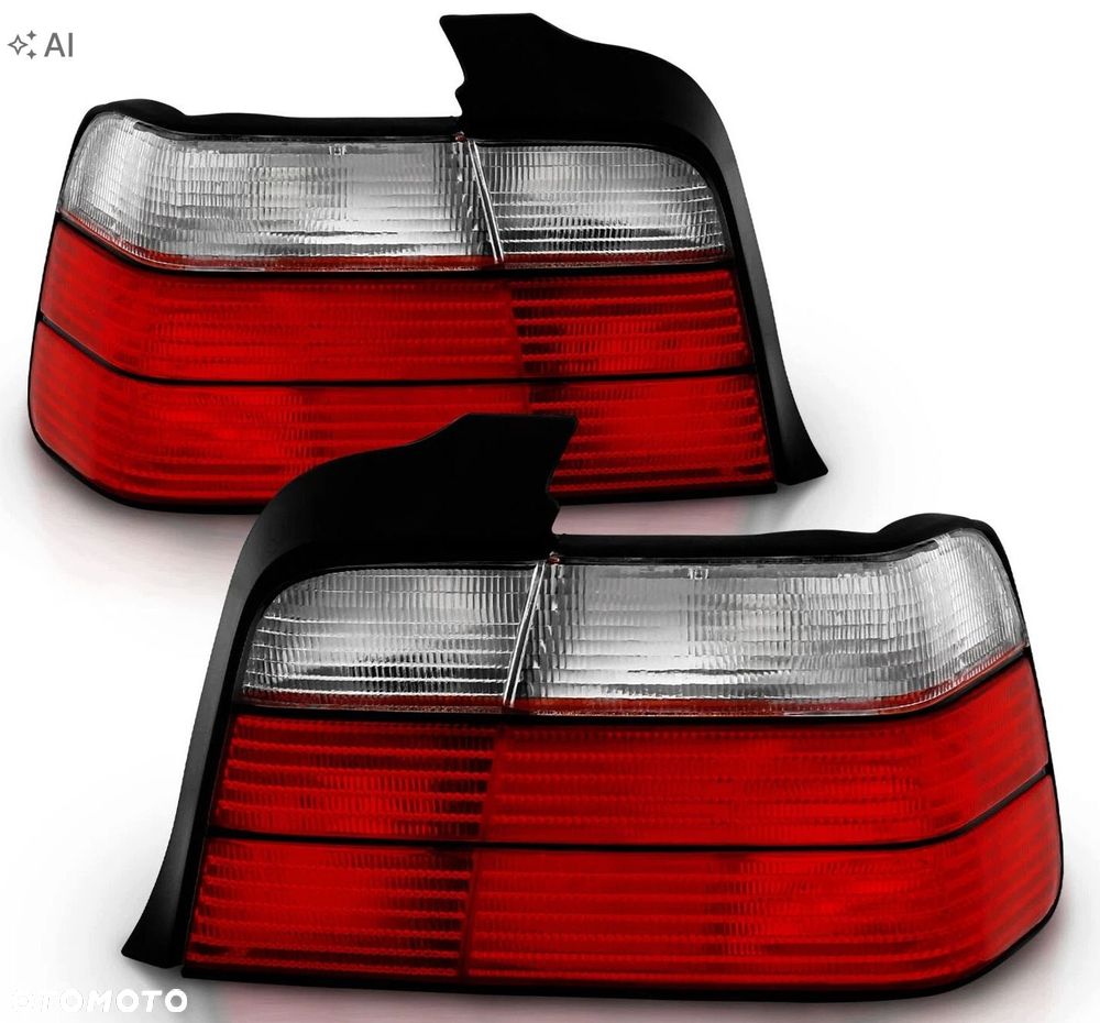 Lampy tyl ne kpl Tuning Red White Biało Czerwone Bmw 3 e36 Sedan Limuzyna - 3