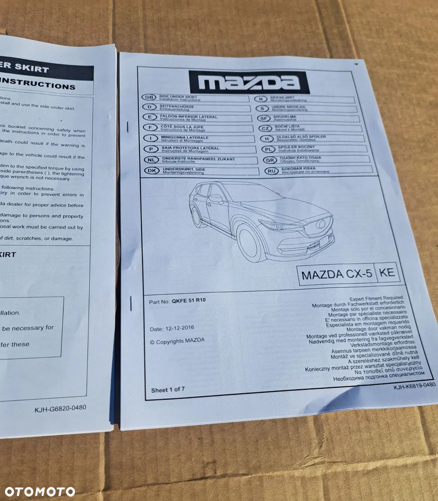 Listwa listwy na drzwi przód tył  Mazda CX-5 II KE KF QKFE-51-R10A QKFE51R10A - 15