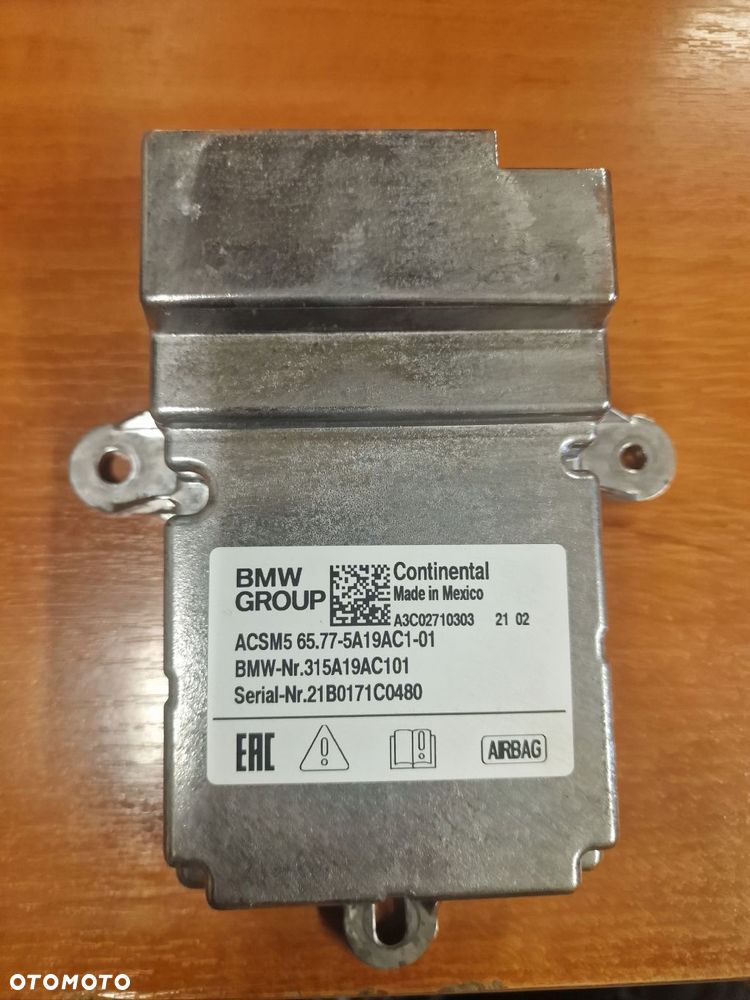 moduł sensor airbag bmw x3 x4 315a19ac101 a3c02710303 - 1
