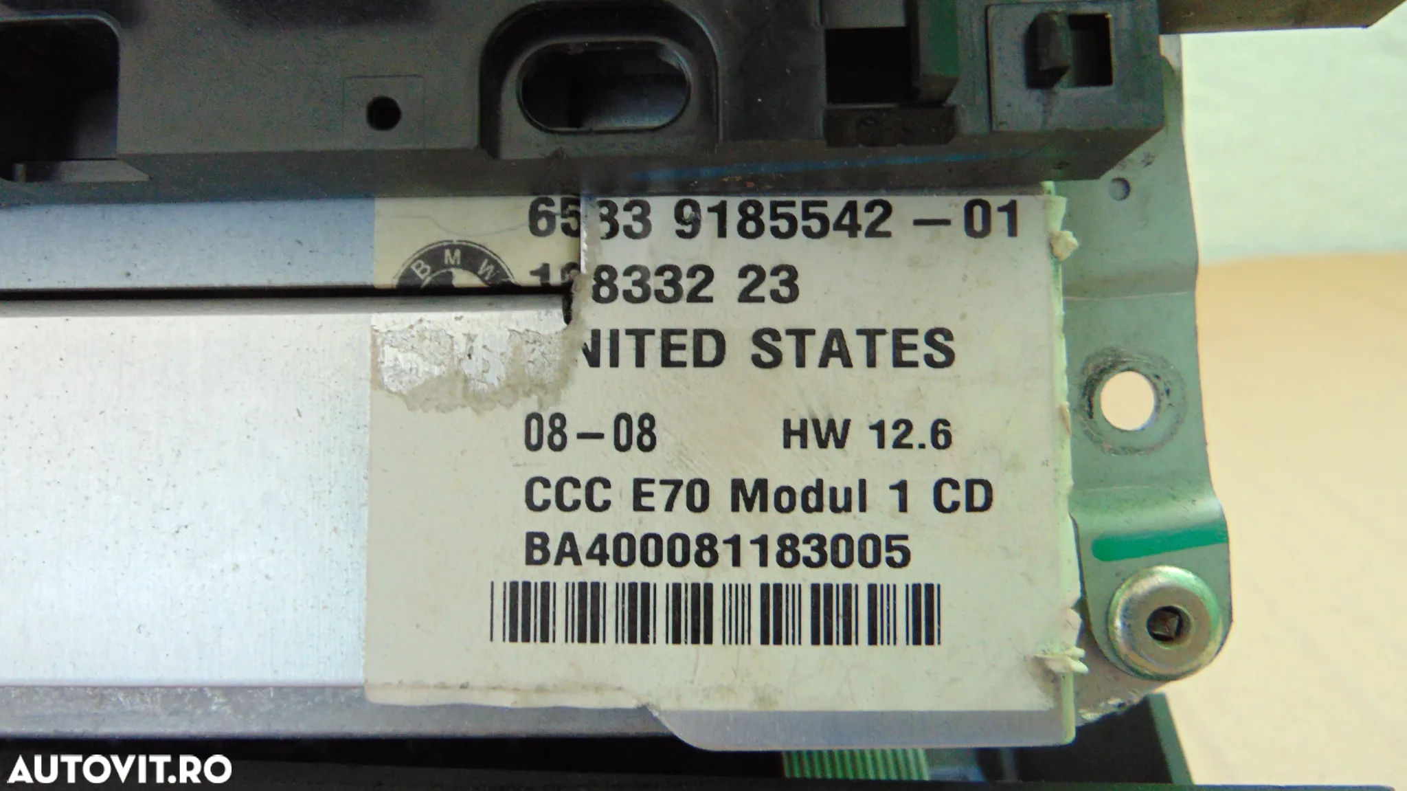 Radio CD BMW X5 E 70 an 2007-2013 cod 918554201 - 3