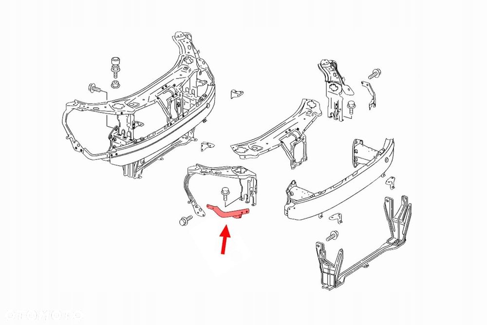 mercedes s-class w221 2006-2013 wspornik okular prawy a2216200491 - 3