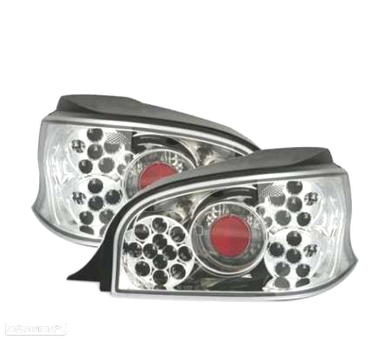 FAROLINS TRASEIROS LED CITROEN SAXO 96-04 CROMADO - 1