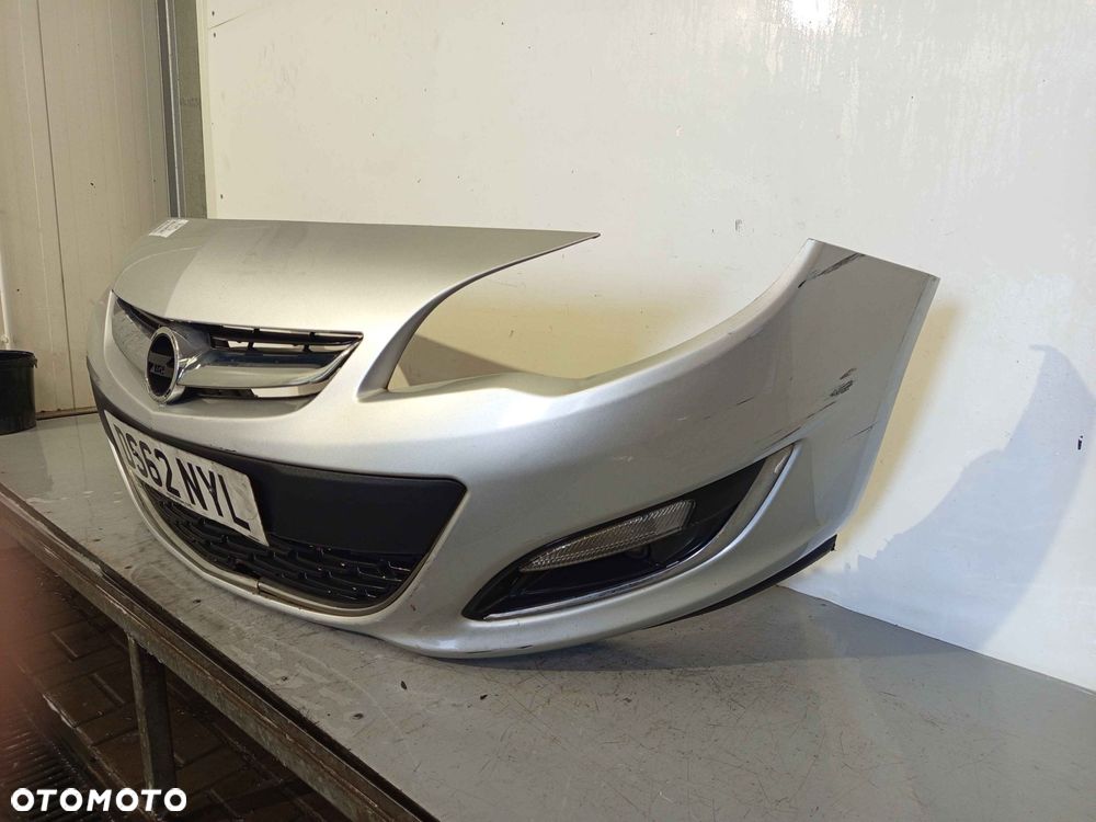 + ZDERZAK PRZÓD PRZEDNI OPEL ASTRA J 4 IV LIFT FL Z176 Z157 SREBRNY HALOGENY - 2